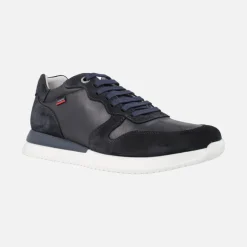 Zapatos deportivos para hombre combinados en piel y serraje