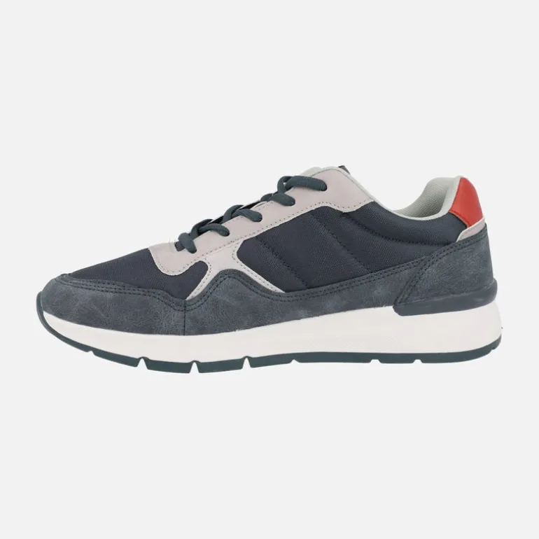 Zapatos deportivos para hombre en combinado azul