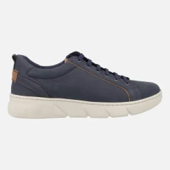 Zapatos deportivos para hombre en piel nobuck con cordones