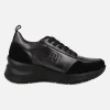 Zapatos deportivos Paula Urban en combinado negro/plomo