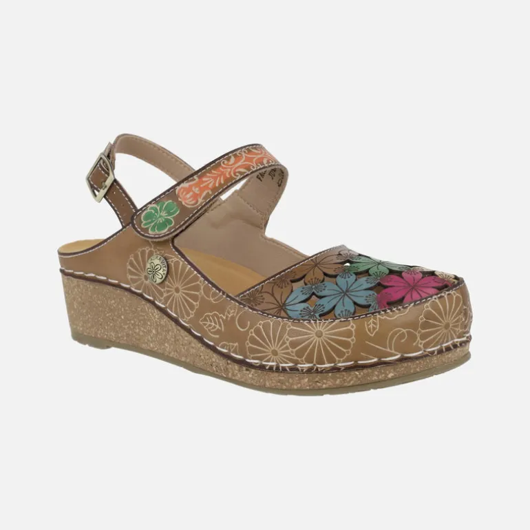 Zapatos destalonados con troquelado de flores Facscineo 0121