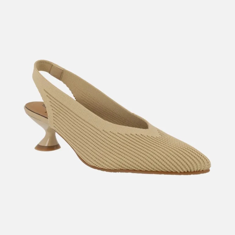 Zapatos destalonados corte salón en tejido