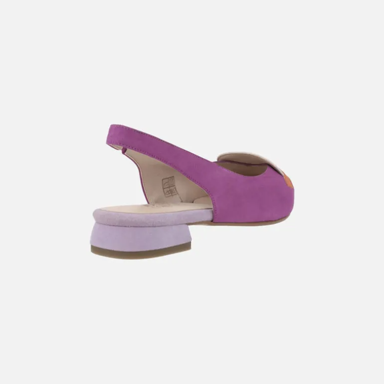Zapatos destalonados en combinado fucsia con animal print