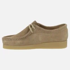 Zapatos en piel serraje para mujer con cordones tipo Wallabee