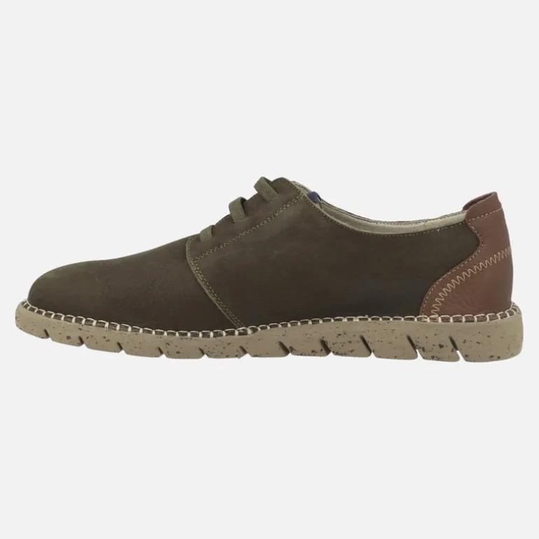 Zapatos Extralight con cordones elásticos Viz en nobuck engrasado