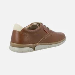 Zapatos marrones de piel con cordones estilo casual