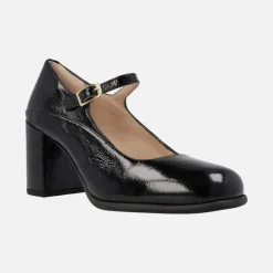 Zapatos Mary jane en charol negro Nayla