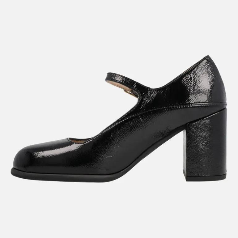 Zapatos Mary jane en charol negro Nayla