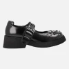 Zapatos mary jane negros con remaches y suela volúmen Angelina