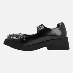 Zapatos mary jane negros con remaches y suela volúmen Angelina