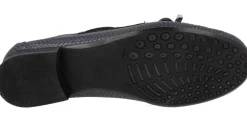 Zapatos mocasines de piel grabada con adorno de lazo