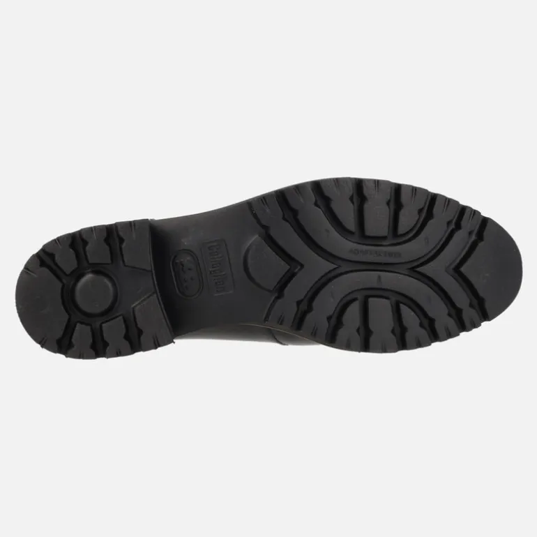 Zapatos mocasines negros de charol con adorno y piso track