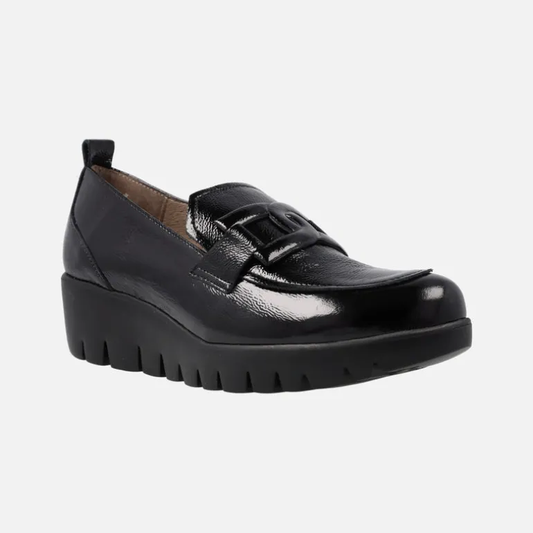 Zapatos mocasines Wonders Fly Rings en charol negro