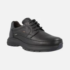 Zapatos negros de piel con cordones y membrana Fluchos tex