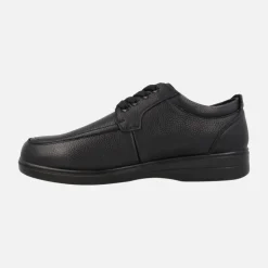 Zapatos negros de piel con cordones y membrana Tex