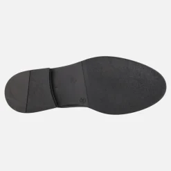 Zapatos negros de piel con cordones y puntera