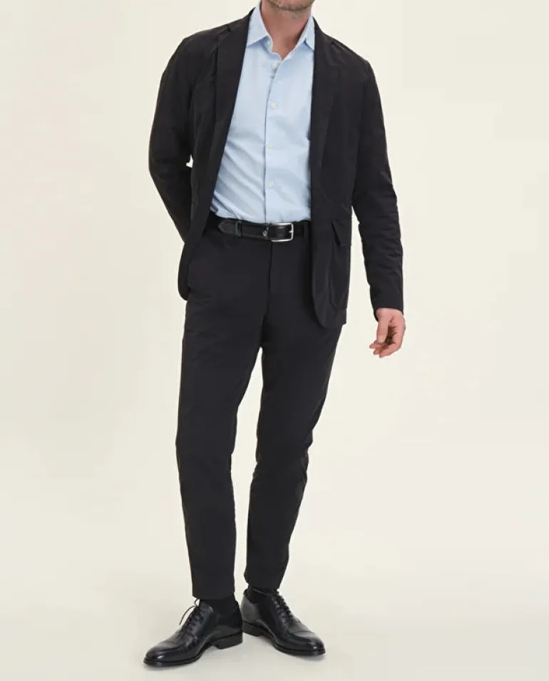 Zapatos oxford Lenox en piel negra con puntera recta