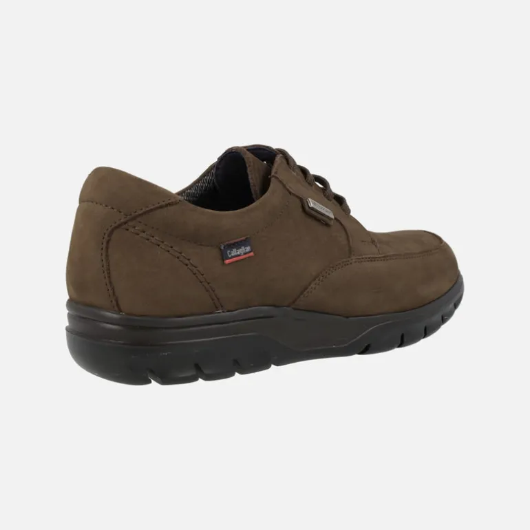 Zapatos para hombre en nobuck marrón con cordones y membrana Wateradapt