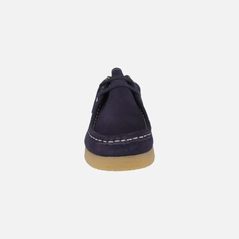 Zapatos para hombre en piel serraje con cordones estilo wallabee