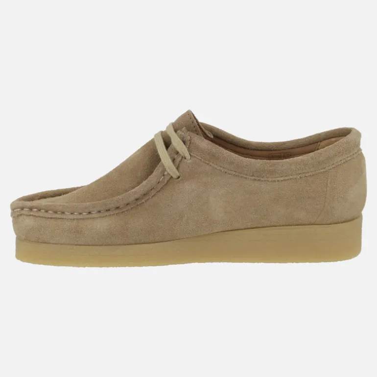 Zapatos para hombre en piel serraje con cordones estilo wallabee