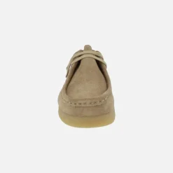 Zapatos para hombre en piel serraje con cordones estilo wallabee