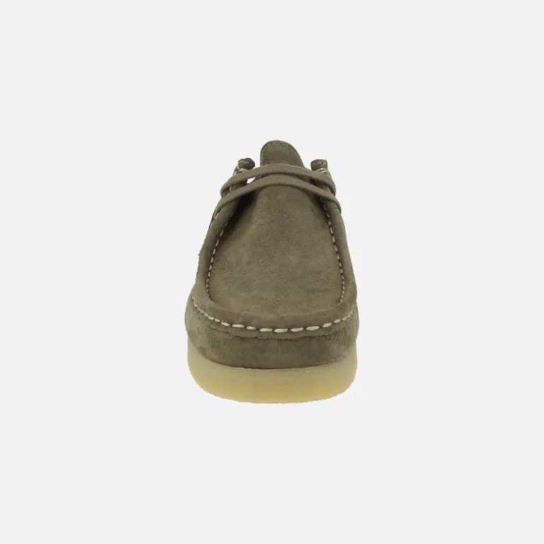 Zapatos para hombre en piel serraje con cordones estilo wallabee