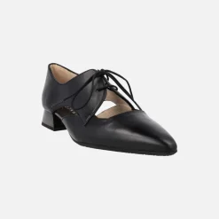 Zapatos planos de cordones Dalí en piel negra