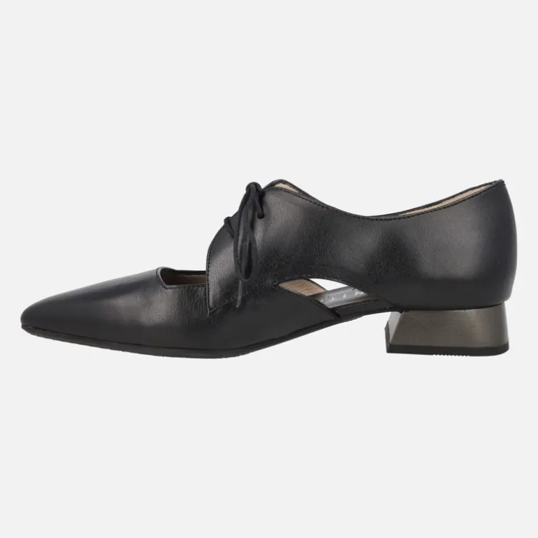 Zapatos planos de cordones Dalí en piel negra