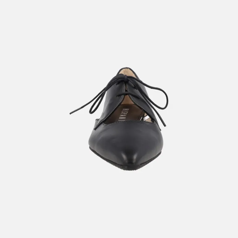 Zapatos planos de cordones Dalí en piel negra