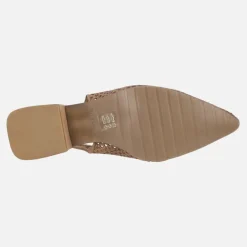 Zapatos trenzados de piel destalonados con copete