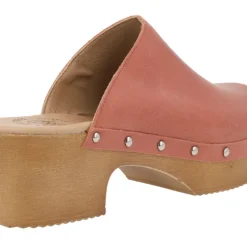 Zuecos de piel para mujer con tachas Help the trees