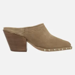 Zuecos estilo cowboy Alpe Vermont en serraje cuero con tachas